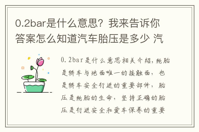 0.2bar是什么意思？我來告訴你答案怎么知道汽車胎壓是多少 汽車胎壓多少才合適其實(shí)標(biāo)準(zhǔn)氣壓就在車身上