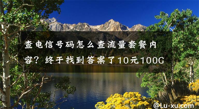 查電信號碼怎么查流量套餐內(nèi)容？終于找到答案了10元100G流量……網(wǎng)上兜售低價手機卡套餐靠譜嗎？