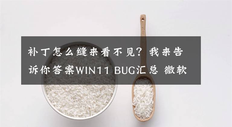 補丁怎么縫來看不見？我來告訴你答案WIN11 BUG匯總 微軟祖?zhèn)魇炙?></a></div> <div   id=