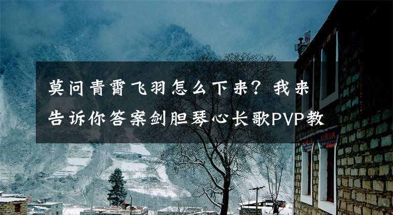 莫問(wèn)青霄飛羽怎么下來(lái)？我來(lái)告訴你答案劍膽琴心長(zhǎng)歌PVP教學(xué) 莫問(wèn)3DOT打法攻略