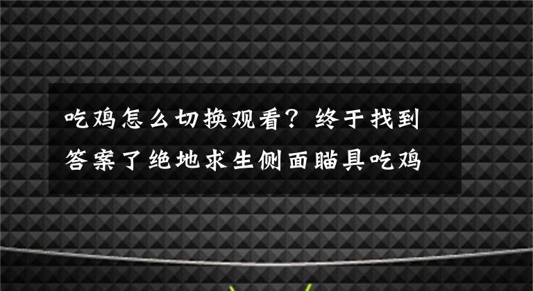 吃雞怎么切換觀看？終于找到答案了絕地求生側(cè)面瞄具吃雞怎么用？原來高手是這么設(shè)置安裝的