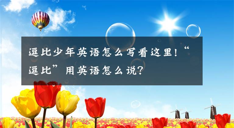 逗比少年英語怎么寫看這里!“逗比”用英語怎么說？