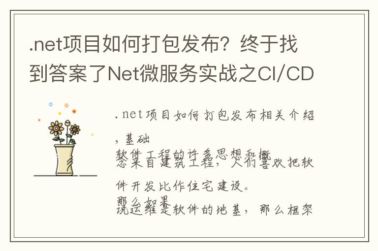 .net項(xiàng)目如何打包發(fā)布？終于找到答案了Net微服務(wù)實(shí)戰(zhàn)之CI/CD