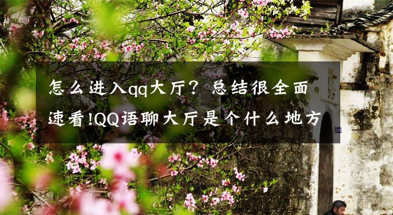 怎么進入qq大廳？總結(jié)很全面速看!QQ語聊大廳是個什么地方？