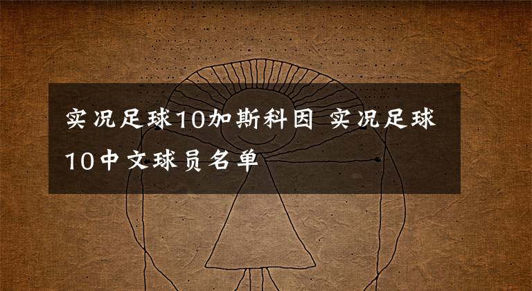 實(shí)況足球10加斯科因 實(shí)況足球10中文球員名單