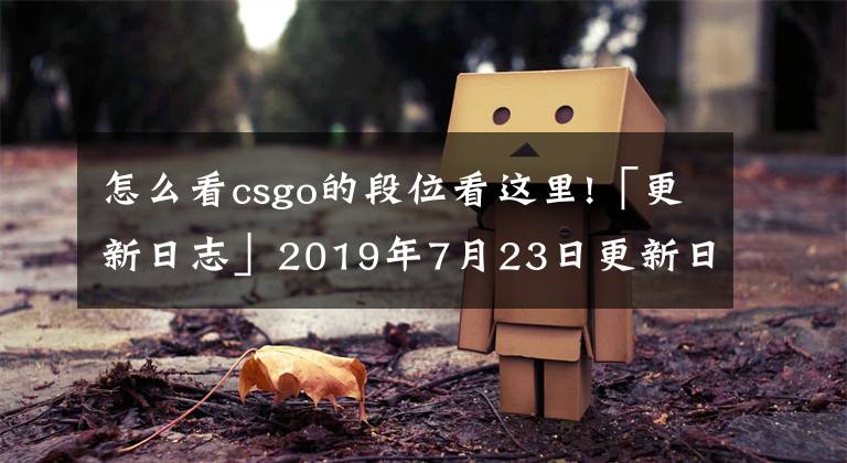 怎么看csgo的段位看這里!「更新日志」2019年7月23日更新日志