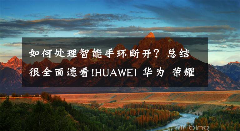 如何處理智能手環(huán)斷開？總結很全面速看!HUAWEI 華為 榮耀手環(huán) Zero 初上手