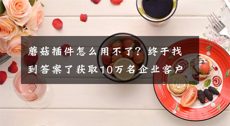 蘑菇插件怎么用不了？終于找到答案了獲取10萬名企業(yè)客戶，「酷客多」用小程序幫商家從微信社交流量中獲客、留客并運營