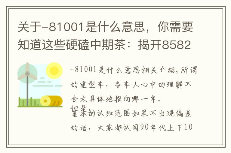 關(guān)于-81001是什么意思，你需要知道這些硬磕中期茶：揭開8582的神秘面紗，解密它備受爭議的前世今生