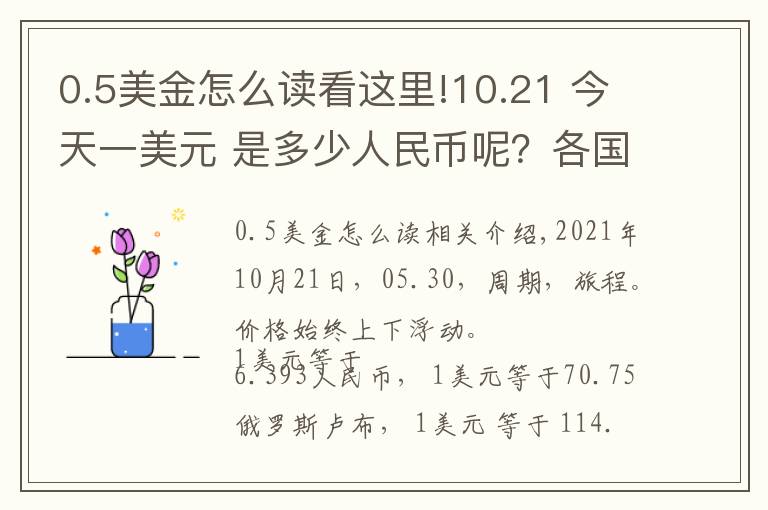 0.5美金怎么讀看這里!10.21 今天一美元 是多少人民幣呢？各國 外匯交易價格 是多少呢？