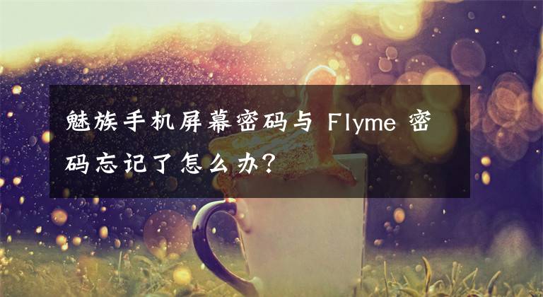 魅族手機屏幕密碼與 Flyme 密碼忘記了怎么辦？