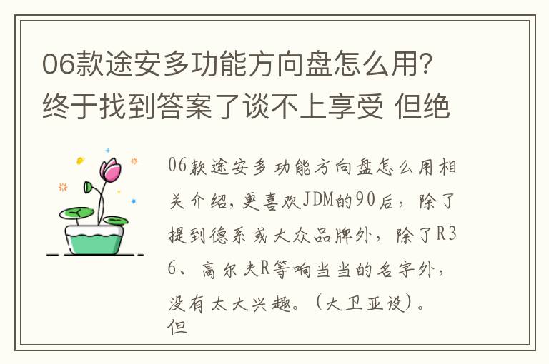 06款途安多功能方向盤怎么用？終于找到答案了談不上享受 但絕對是生活 試駕上汽大眾途安L