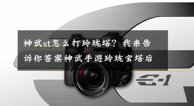 神武st怎么打玲瓏塔？我來告訴你答案神武手游玲瓏寶塔后期怎么打 打法技巧分享