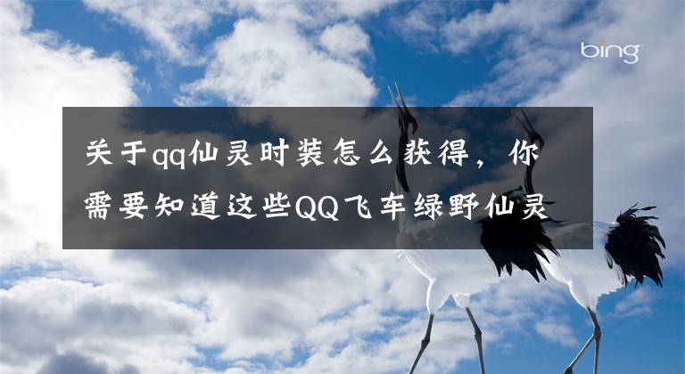 關(guān)于qq仙靈時裝怎么獲得，你需要知道這些QQ飛車綠野仙靈魔法套裝出售時間地址介紹