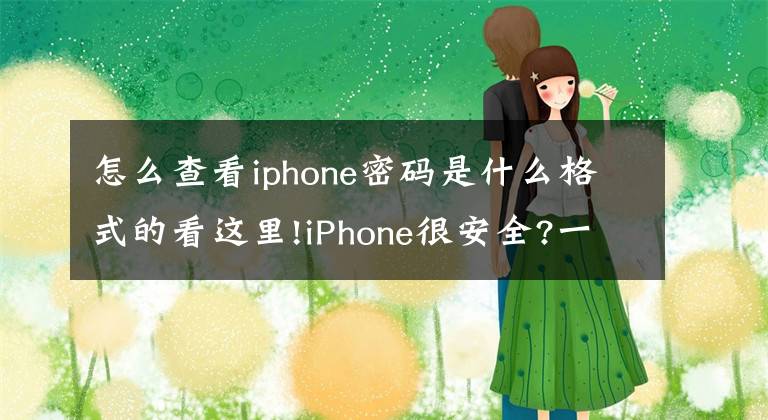 怎么查看iphone密碼是什么格式的看這里!iPhone很安全?一條iMessage就能獲取你的密碼!