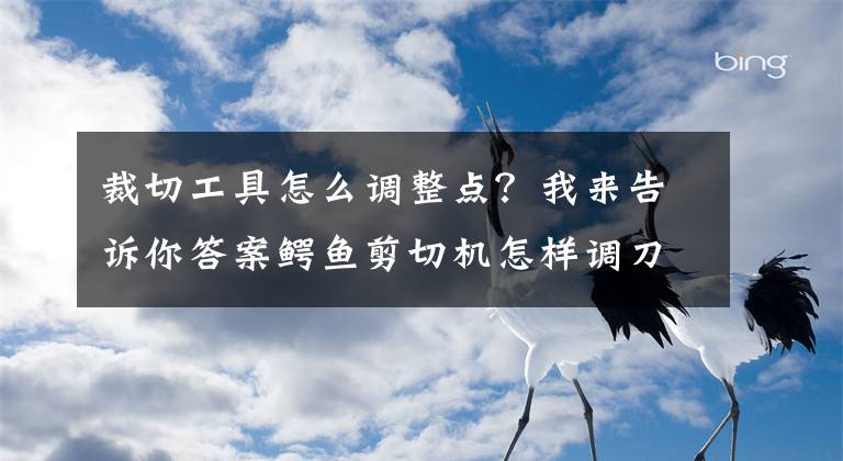 裁切工具怎么調整點？我來告訴你答案鱷魚剪切機怎樣調刀片-南京沃爾斯