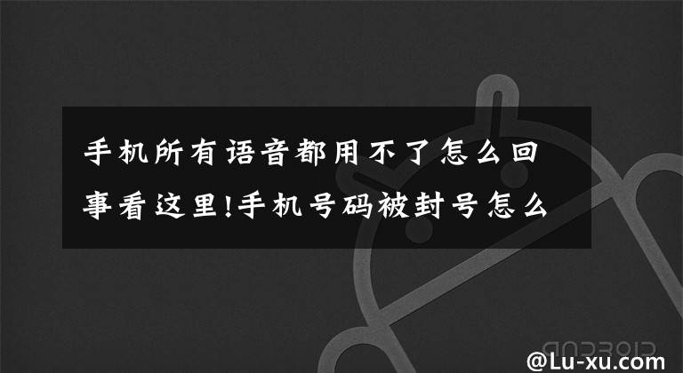 手機所有語音都用不了怎么回事看這里!手機號碼被封號怎么解封？