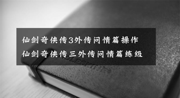 仙劍奇?zhèn)b傳3外傳問(wèn)情篇操作 仙劍奇?zhèn)b傳三外傳問(wèn)情篇練級(jí)點(diǎn)