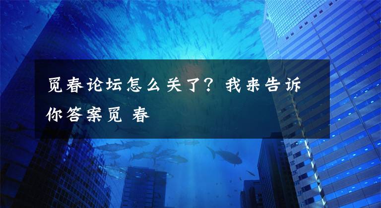 覓春論壇怎么關(guān)了？我來告訴你答案覓 春