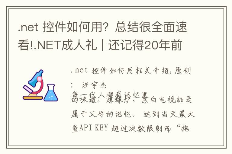 .net 控件如何用？總結(jié)很全面速看!.NET成人禮 | 還記得20年前一起拖過的控件嗎？