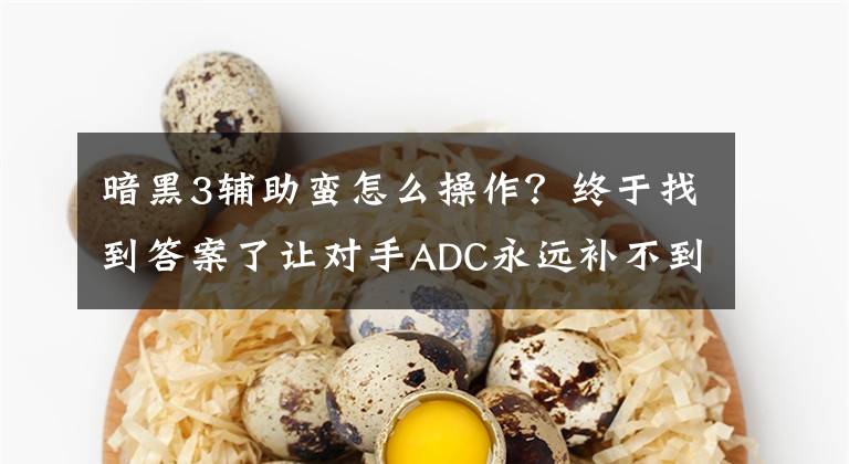 暗黑3輔助蠻怎么操作？終于找到答案了讓對手ADC永遠(yuǎn)補(bǔ)不到跑車的輔助——蠻族之王，惡心就完事了