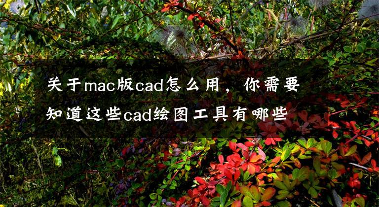 關(guān)于mac版cad怎么用，你需要知道這些cad繪圖工具有哪些