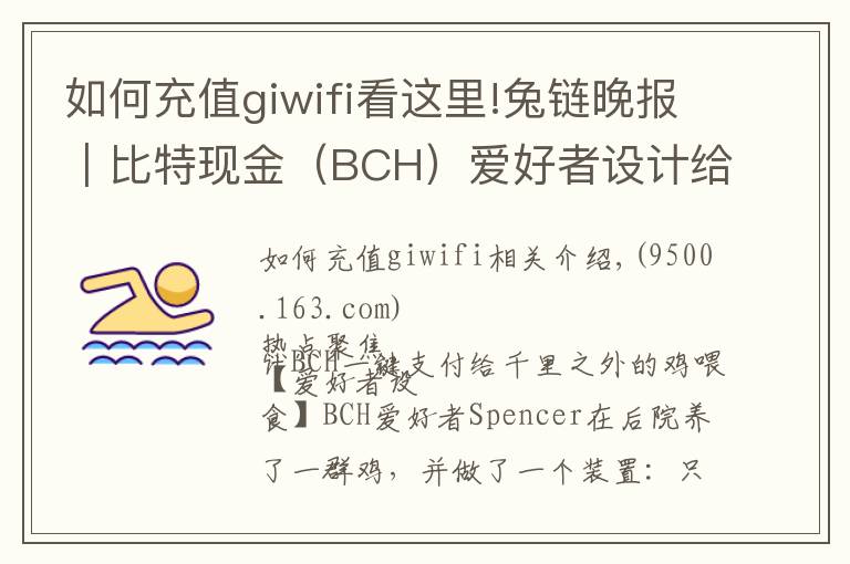 如何充值giwifi看這里!兔鏈晚報(bào)｜比特現(xiàn)金（BCH）愛(ài)好者設(shè)計(jì)給千里之外的雞喂食