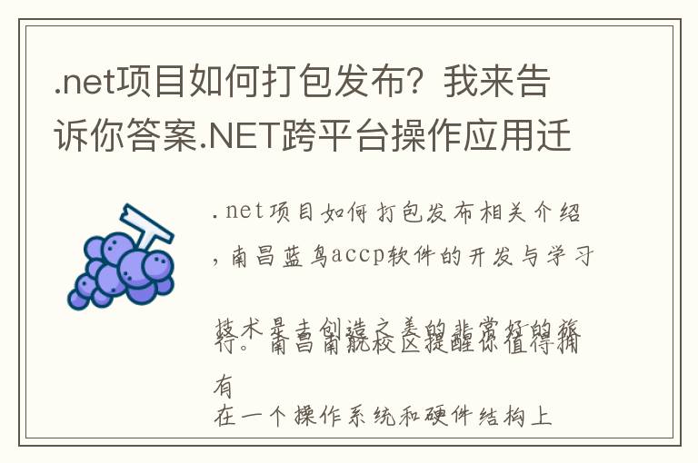 .net項目如何打包發(fā)布？我來告訴你答案.NET跨平臺操作應用遷移