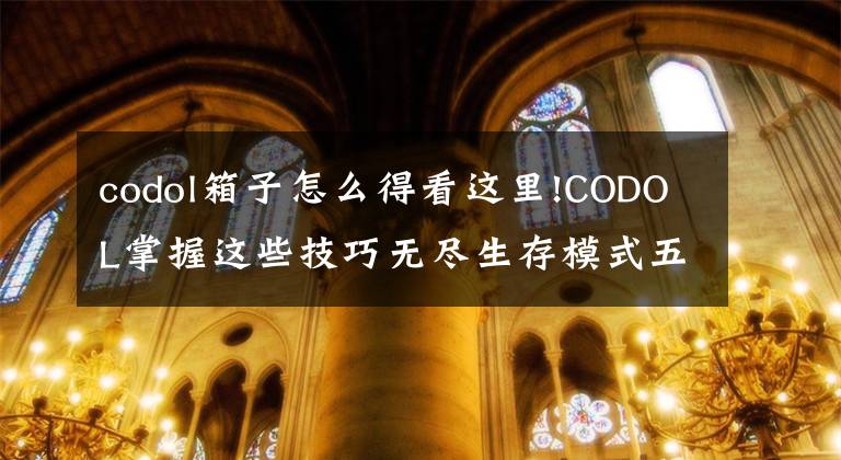 codol箱子怎么得看這里!CODOL掌握這些技巧無盡生存模式五箱子不是夢