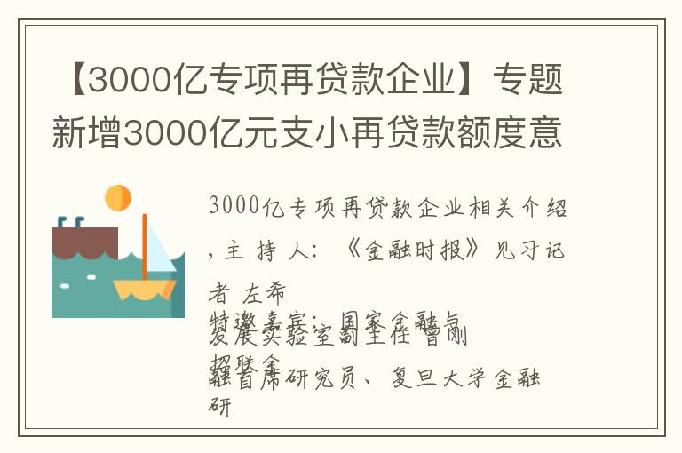 【3000億專項再貸款企業(yè)】專題新增3000億元支小再貸款額度意味著什么？專項資金定向支持有助于增強銀行為中小微企業(yè)紓困能力