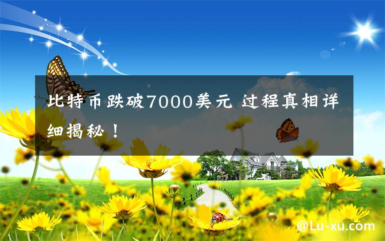 比特幣跌破7000美元 過程真相詳細(xì)揭秘！