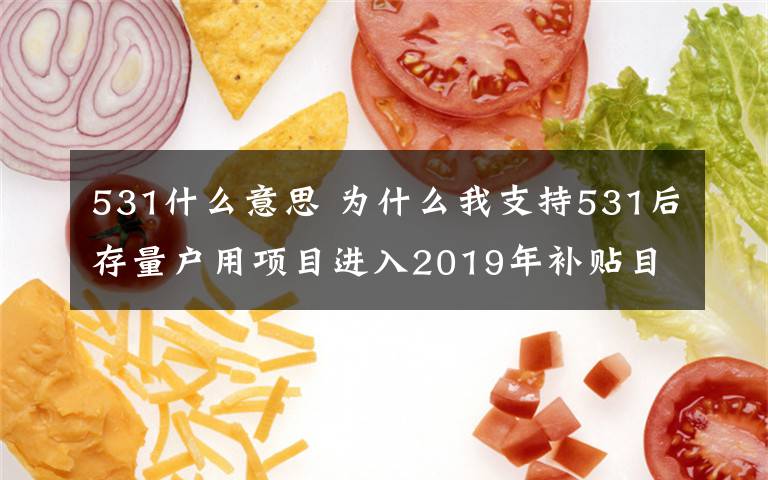 531什么意思 為什么我支持531后存量戶用項(xiàng)目進(jìn)入2019年補(bǔ)貼目錄？