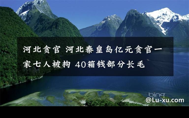 河北貪官 河北秦皇島億元貪官一家七人被拘 40箱錢部分長毛