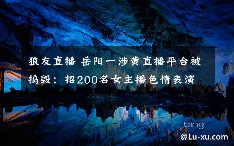 狼友直播 岳陽一涉黃直播平臺被搗毀：招200名女主播色情表演 營業(yè)額月超50萬