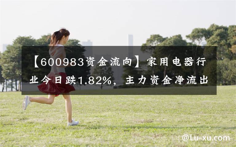 【600983資金流向】家用電器行業(yè)今日跌1.82%，主力資金凈流出4.01億元