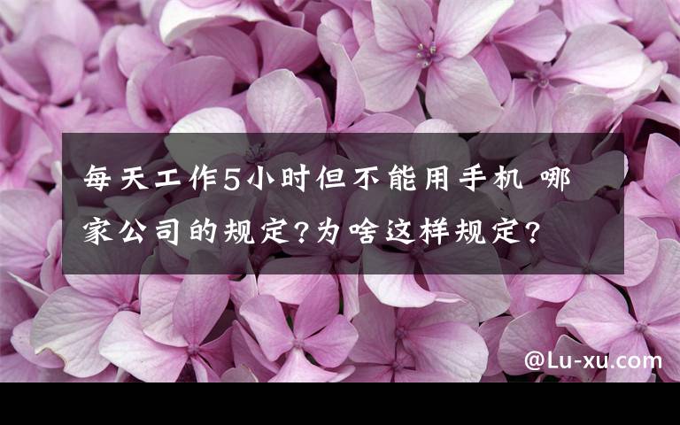 每天工作5小時但不能用手機 哪家公司的規(guī)定?為啥這樣規(guī)定?