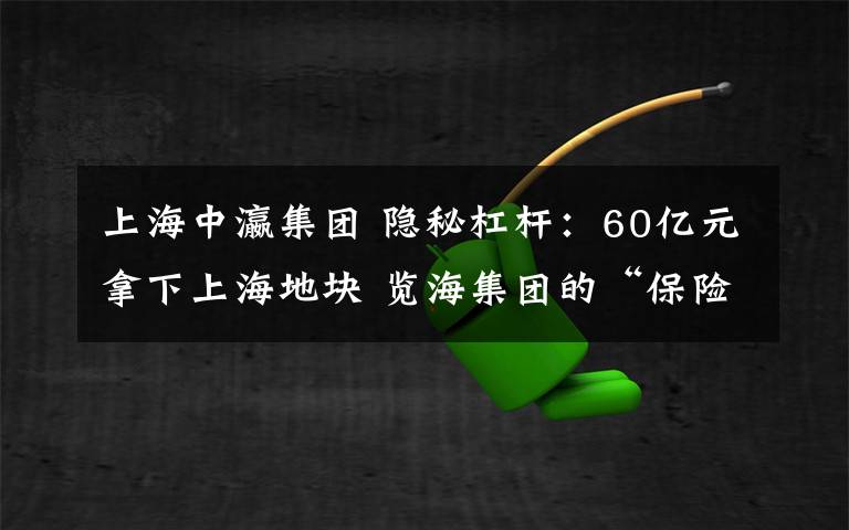 上海中瀛集團(tuán) 隱秘杠桿：60億元拿下上海地塊 覽海集團(tuán)的“保險(xiǎn)”游戲