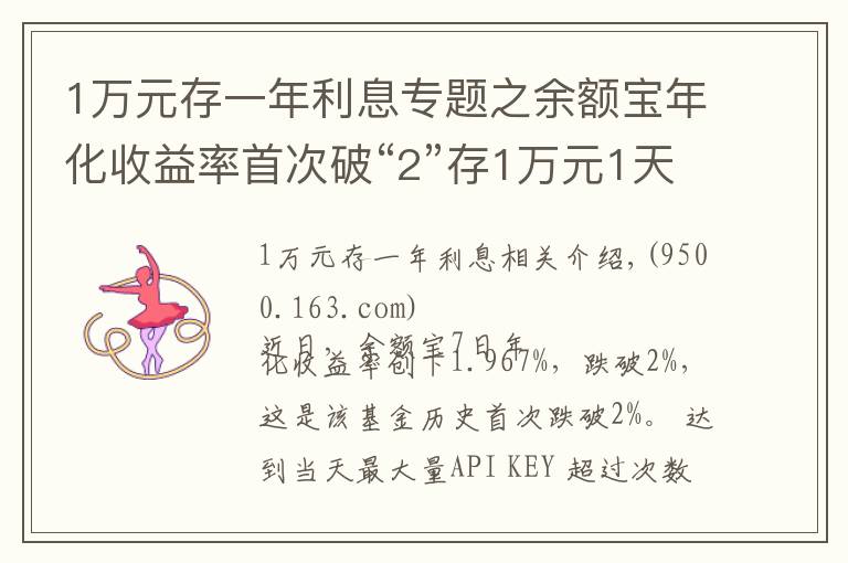 1萬元存一年利息專題之余額寶年化收益率首次破“2”存1萬元1天利息不到6毛