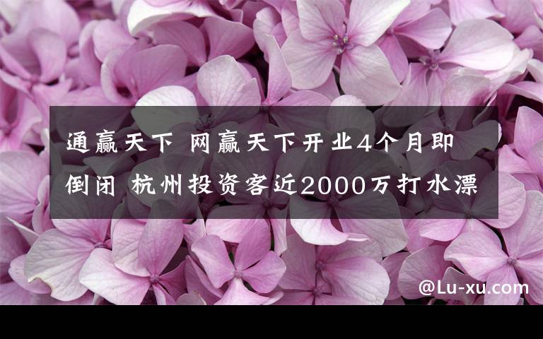 通贏天下 網贏天下開業(yè)4個月即倒閉 杭州投資客近2000萬打水漂