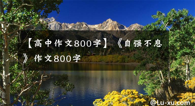 【高中作文800字】《自強(qiáng)不息》作文800字