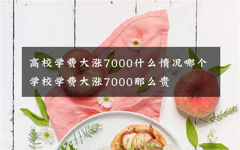 高校學(xué)費大漲7000什么情況哪個學(xué)校學(xué)費大漲7000那么貴