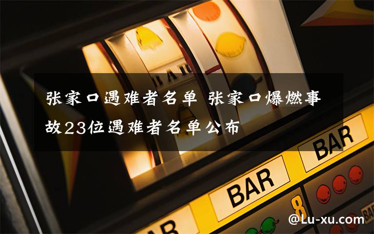 張家口遇難者名單 張家口爆燃事故23位遇難者名單公布