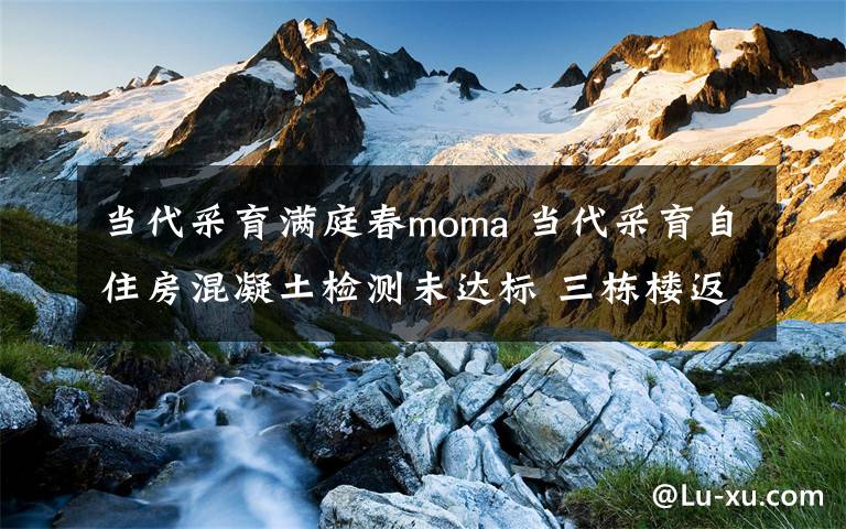 當代采育滿庭春moma 當代采育自住房混凝土檢測未達標 三棟樓返工重建