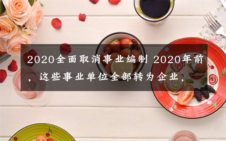 2020全面取消事業(yè)編制 2020年前，這些事業(yè)單位全部轉(zhuǎn)為企業(yè)，取消事業(yè)編制！