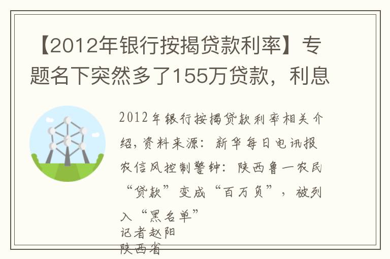 【2012年銀行按揭貸款利率】專題名下突然多了155萬貸款，利息已累計77萬