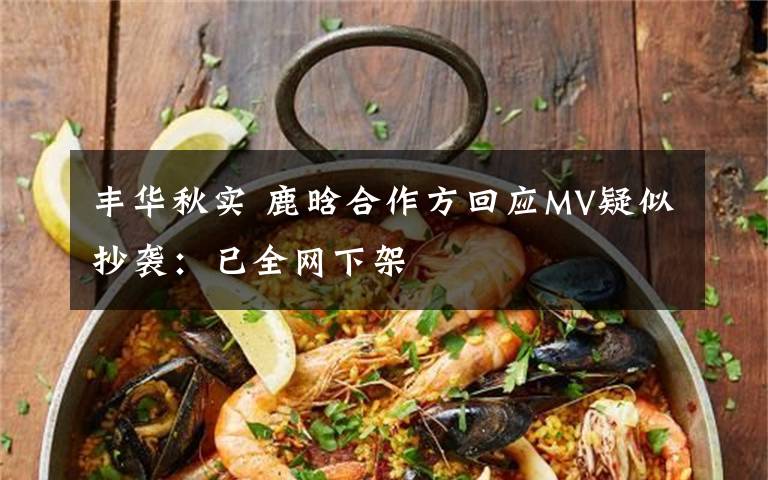 豐華秋實 鹿晗合作方回應(yīng)MV疑似抄襲：已全網(wǎng)下架