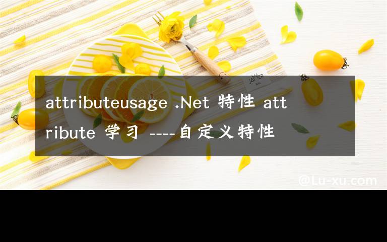 attributeusage .Net 特性 attribute 學(xué)習(xí) ----自定義特性