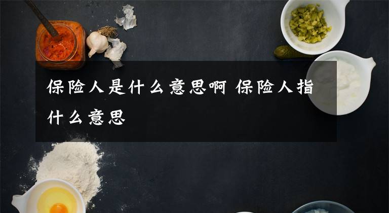 保險(xiǎn)人是什么意思啊 保險(xiǎn)人指什么意思