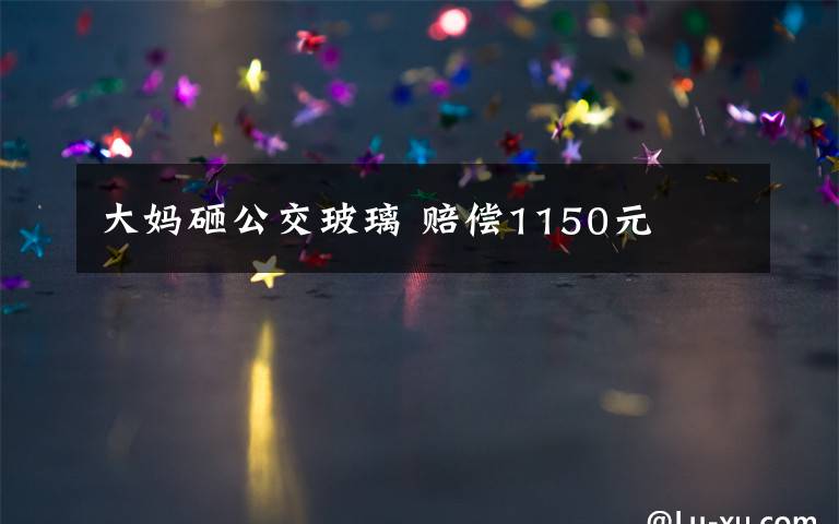 大媽砸公交玻璃 賠償1150元