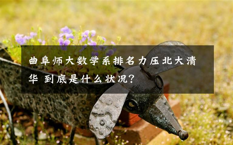 曲阜師大數(shù)學(xué)系排名力壓北大清華 到底是什么狀況？